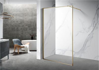 golden   Stainless Sliding 6mm Tempered Glass Shower Door 1200X2000mm