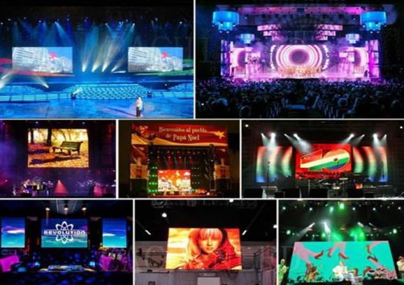 Inside / Outside Rental LED Display , Full Colors Concert Stage LED Screen
