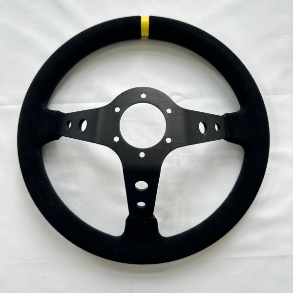 90 MM Dish Suede Steering Wheels For Rally And Drifting With High-strength 6061 Aluminum Spokes