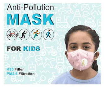 Anti Pollution Valved PM2.5 Kids Kn95 Mask