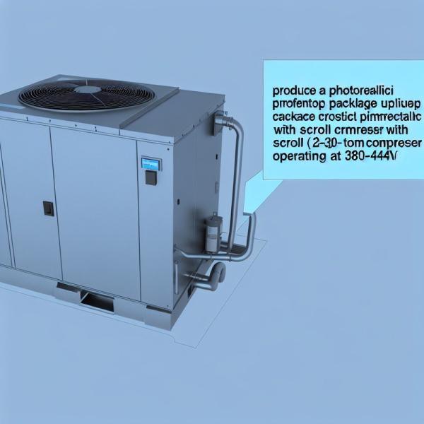 Unidad paquete de techo de 6.2-45 toneladas con compresor scroll 380-415V