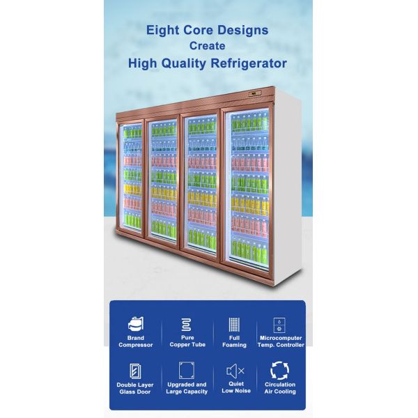 Плоская головка охладителя вина дисплея холодильника напитка Eco супермаркета дружелюбная коммерчески