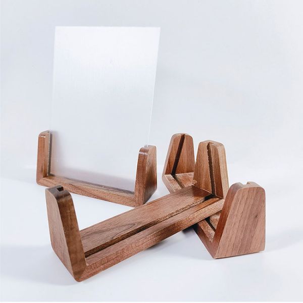 U Shaped Solid Wood Picture Frame Beech Calendar Stand Bracket Decoration Wooden Calendar Base