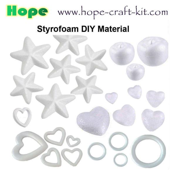 EPS Styrofoam Foam  Half Ball Cone Star Heart for Kids Hobbies DIY Material OEM ODM Various Shapes Size STEM INNOVATION