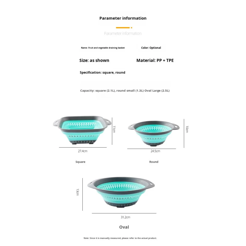 Wholesale Folding Eco-friendly Reusable Vegetable Plastic Drain Basket Simple Style Storage for Home Kitchen Use