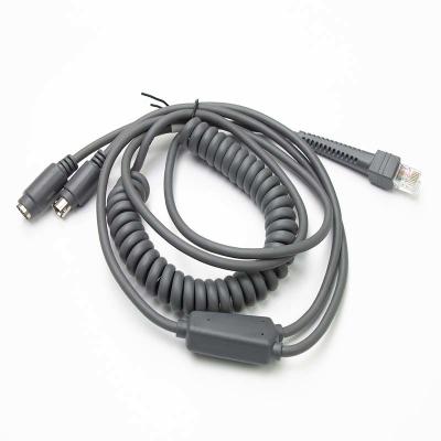 Ps2 KBW Wedge Barcode Scanner Cord Cable Spiral 3m 5m Length For Symbol