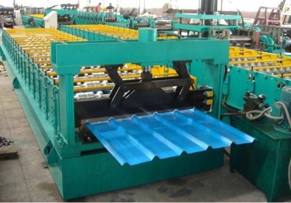 PLC Control Roof / Wall Panel Color Steel Plate Roll Forming Machinery CE Approved