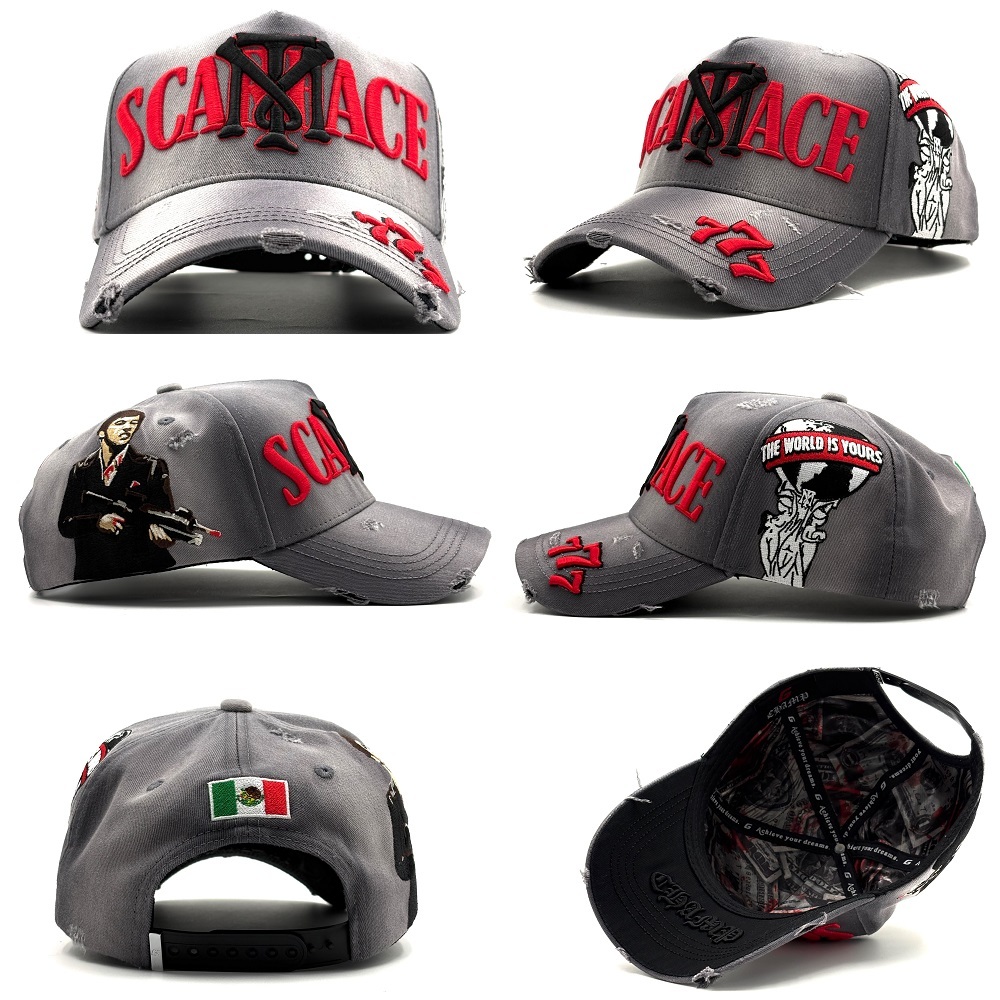Streetwear Baseball Hats Distressed Satin Lining