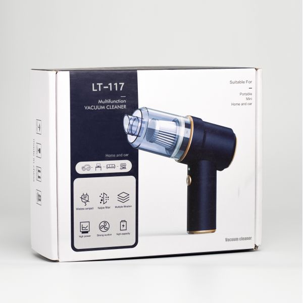 12V Household Portable Handheld Car Vacuum Cleaner with Light and Suction Function