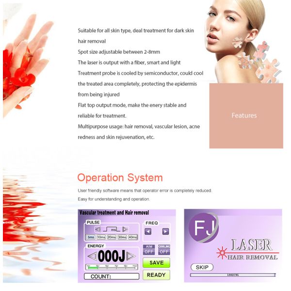 Long Pulsed Nd Yag 1064 Laser Hair Removal High Energy For Beauty Salon