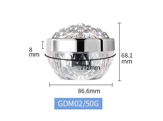 Luxury 50G Diamond Acrylic Plastic Cosmetic Jars Sub Packaging