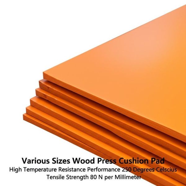 High Temperature Resistance ≤250℃ Wood Press Cushion Pad with Tensile Strength ≥80 N/mm in Various Sizes