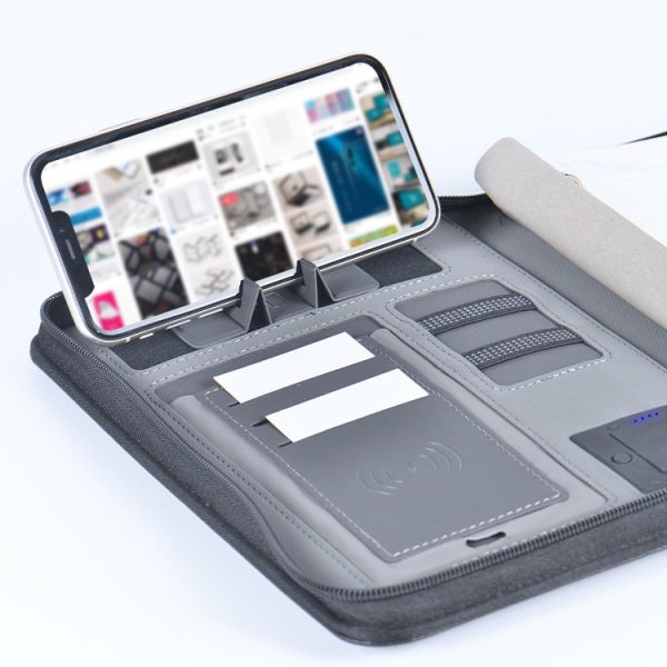 Портативный водонепроницаемый кожаный переплет для бизнеса Padfolio Mobile Power Notebook