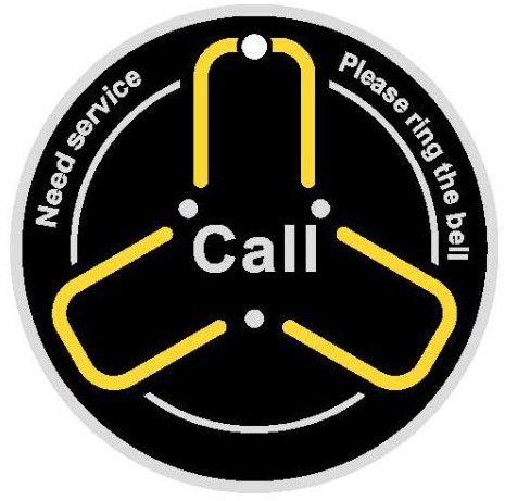 C600 最新の単回路設計 無線ウェイトレスコールボタン