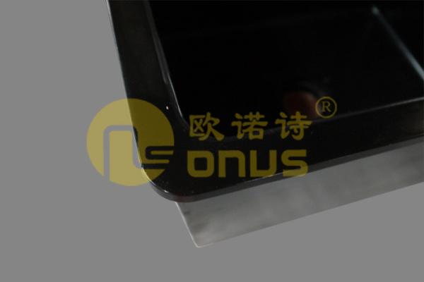 Chemical resistance epoxy resin undermount sink black color for chemistry company