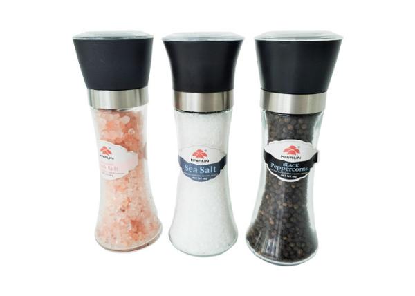 180ml 容量を持つプラスチック塩とペッパー磨き機セット