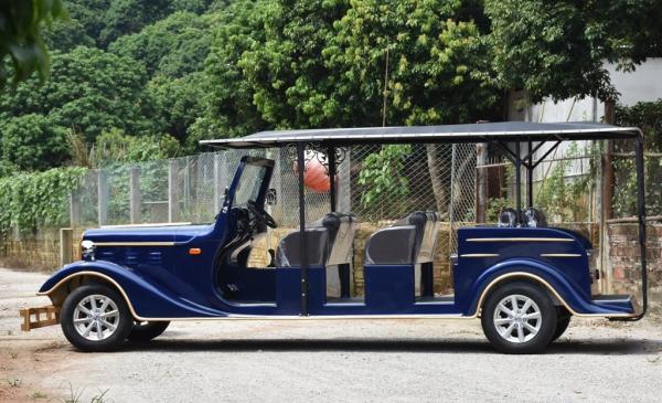 Carro Sightseeing do vintage elétrico de 11 Seater com o motor do desempenho da tração 7.5KW
