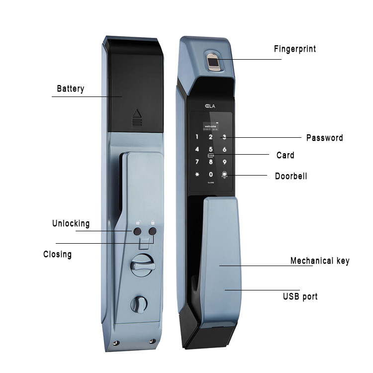 Домашний интеллектуальный биометрический электронный дверной замок, отпечаток пальца пароль дверной замок