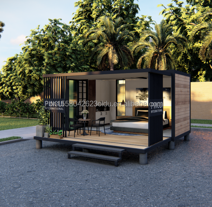 Casas de contenedores modulares prefabricadas estilo de diseño moderno con marco de acero de acero galvanizado 180g