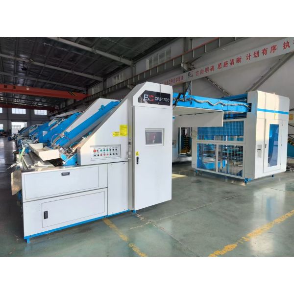 GFS 200m/Min High Speed Flute Laminator Machine Overlap Feeding And Servo Control For Board Curved Corrugated