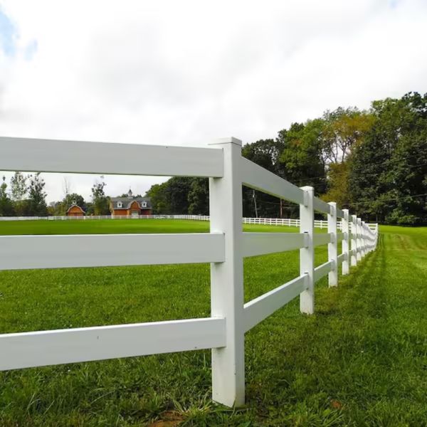 Factory Protective PVC Ranch Fence Eco Friendly 3 Rail Vinyl Horse Fence