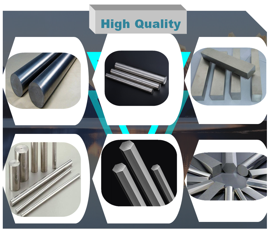 ASTM AISI SS round bar bright surface 201 304 316 316L 310S 2205 2507 stainless steel rod/square bar