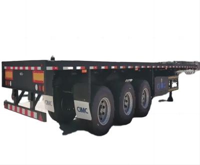 CIMC used Heavy Loading Capacity 40 60 80 100 Ton 3 Axle 4 Axle 40ft 45ft Container Flatbed Semi Trailer To Africa