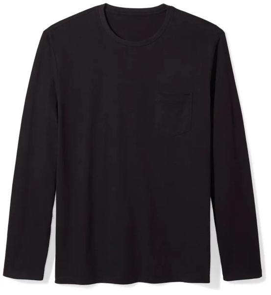                  Men′s Regular-Fit Long-Sleeve T-Shirt with Pocket             