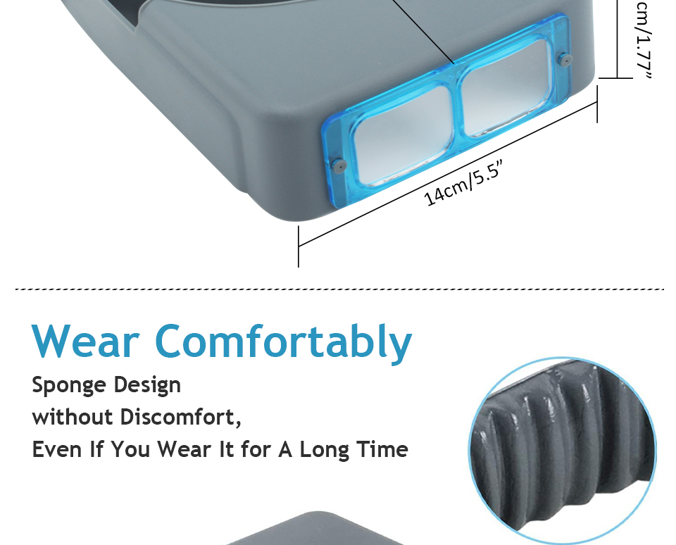 Бинокулярные стеклянные аксессуары ювелирных изделий оборудуют носить головы чтения объектива увеличителей двойной