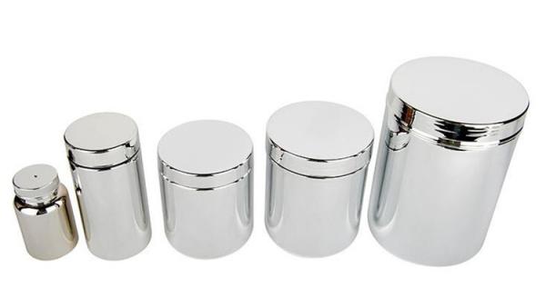 Customized Sports Nutrition Packaging Food Grade Plastic Material Silver Metalized Protein Powder Canister