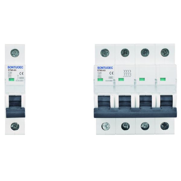 SONTUOEC PA66 cover  Circuit Breaker with transparent cover on MCB Body, Short Circuit and over load current Protection