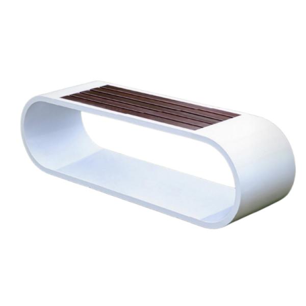 Begonia Wood Waiting Room Bench Chairs Arc Shaped Decoration Waiting Area Bench