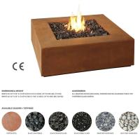 Jardim exterior grande Corten Firepit sem fumaça de aço do metal retangular