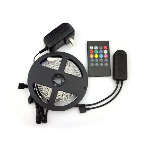 Tuya Smart Wifi Wireless Controller 16.4ft 5m 2m SMD 5050 RGB LED Strip 7.2w / M Waterproof For Home Decoration