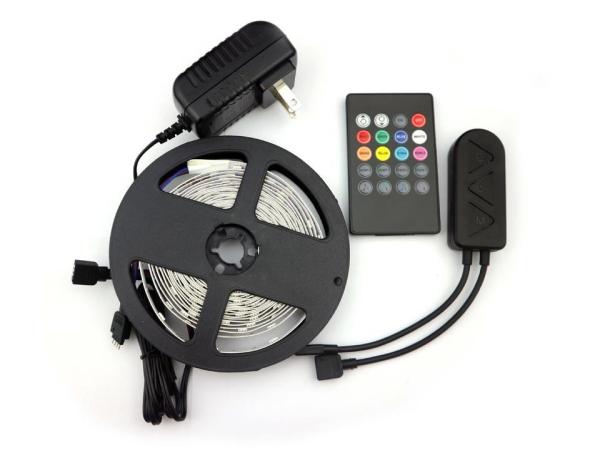 Tuya Smart Wifi Wireless Controller 16.4ft 5m 2m SMD 5050 RGB LED Strip 7.2w / M Waterproof For Home Decoration