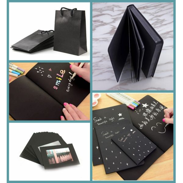 300gsm Thick Black Cardboard Double - Sided 70 X 100cm Sheet Черный картон 300гсм приглашение бумаги поздравление карточка обложка доска