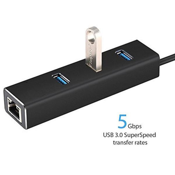 2.4G Gigabit USB Ethernet Adapter For Macbook USB To Rj45 Converter 3 Ports 1000 Mbps