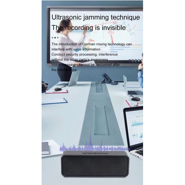 Wide Angle Audio Recording Blocker 180 Degree Coverage Cell Phone Jamming Device