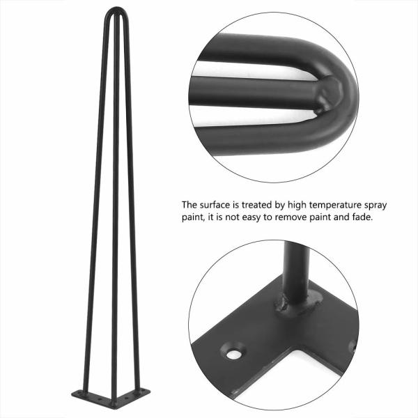 Sturdy Hairpin Coffee Table Legs with Screws and Hairpin Leg Protector Morden Style
