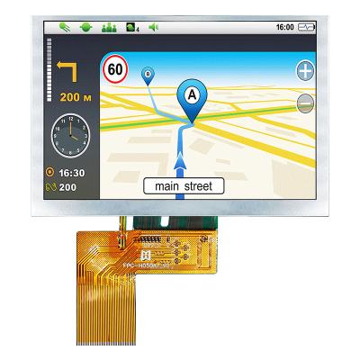 Fabricant lisible d'affichage de TFT LCD de 5,0 de pouce 800x480 d'affichage d'IPS moniteurs de lumière du soleil
