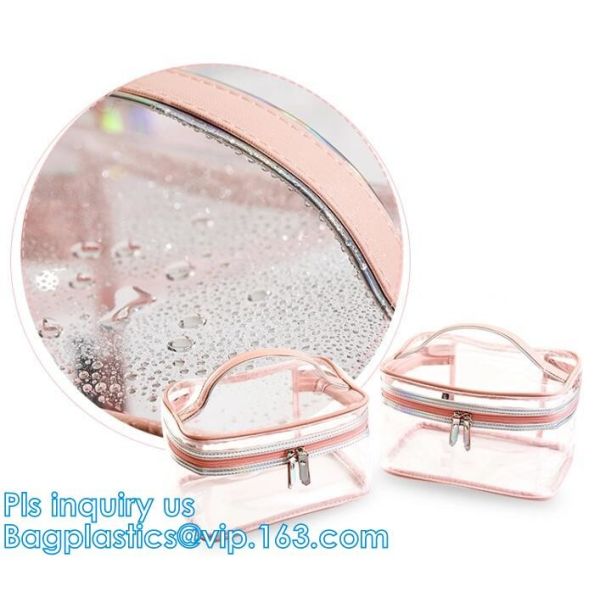 Cosmetic Bag with Zipper Candy Carry Bag, Waterproof Beach Tote Bag with Zipper Closure, mesh makeup bag for costmetic b