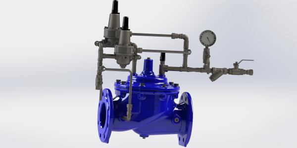 PN16 Surge Anticipation Valve Ductile Iron EPDM Flange Globe Types