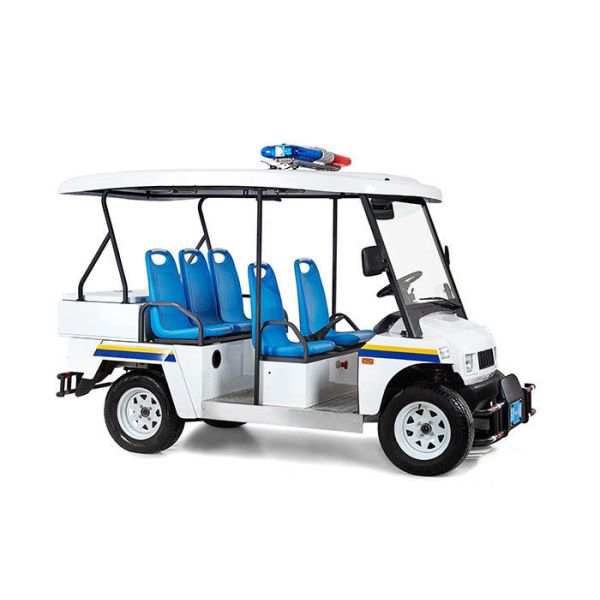 White 5 Seater Battery powered Electric Patrol Car 5KW 72V