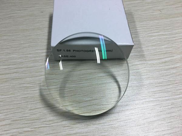 Index 1.56 Photochromic Lenses Blanks , Anti Glare Transition Lenses Blank