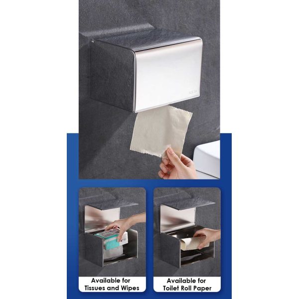 Multi Colored Commercial Stainless Steel Toilet Paper Holder Waterproof Dog Proof