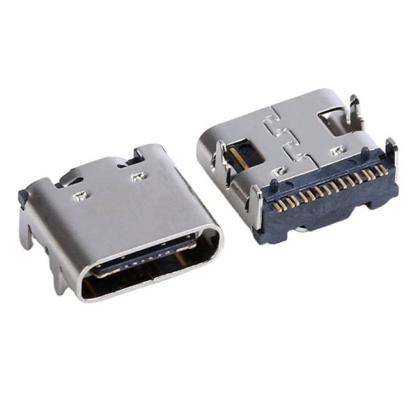 СРЕДНИЙ тип разъем-розетка USB держателя c, тип штепсельная розетка 16Pin SMT USB c