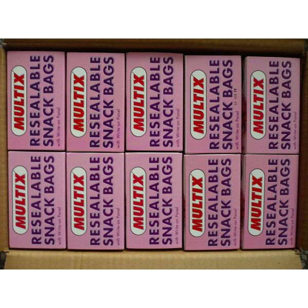 Quick Seal Plastic Ziplock Snack Bags Resealable With Write On Panel