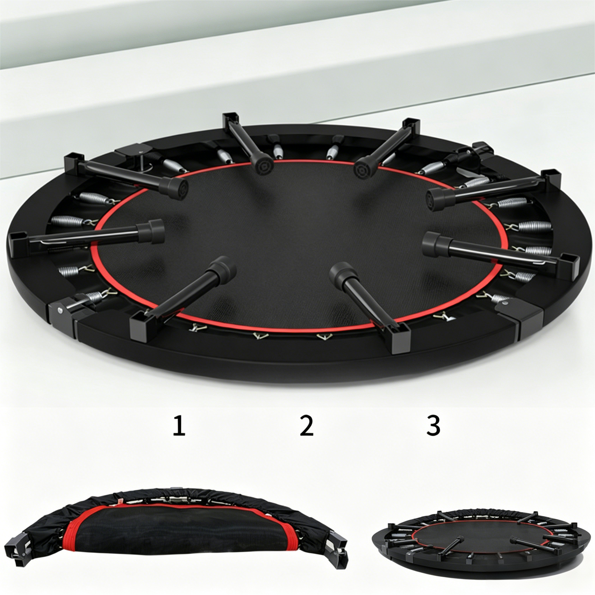 Outdoor Trampoline with Enclosure and Ladder, Recreational Trampoline for Kids and Adults