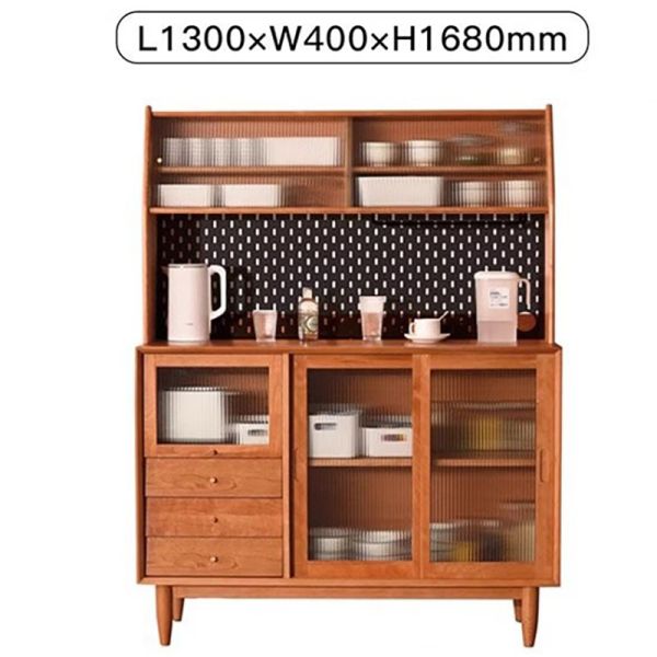 Nordic Solid Wood Sideboard Cherry Storage Cabinet for Japanese Restaurant Kitchen Furniture in Home Furniture Style