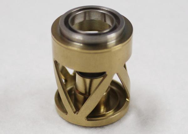 Brass Metal Painted CNC Milling Parts , Rapid Cnc Machining Customized Size